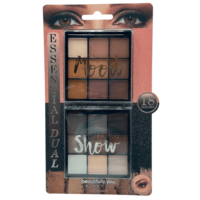 Paleta de Sombras Doble (18 Tonos: Nude Mood & Smoke Show)