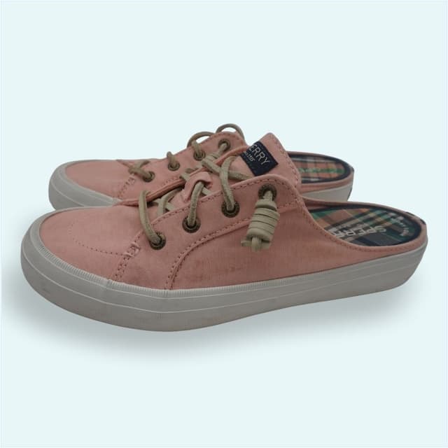 Tenis Mules / Slip-On de Lona Rosa - Sperry Usado