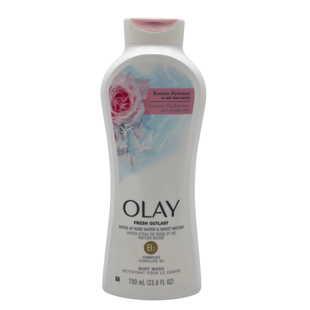 Jabón Líquido Corporal Olay Fresh Outlast - Agua de Rosas & Néctar Dulce 700 ml -23.6 fl oz